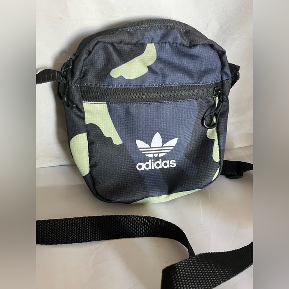 Adidas Women's Camouflage Crossbody Bag - Black and Green - Picture 2 of 9
